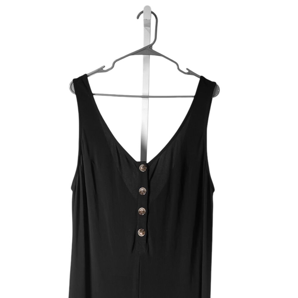 Show Me Your Mumu Womens Goulding Jumpsuit Black Wide Leg Stretch Jumper Size XL - Picture 6 of 8